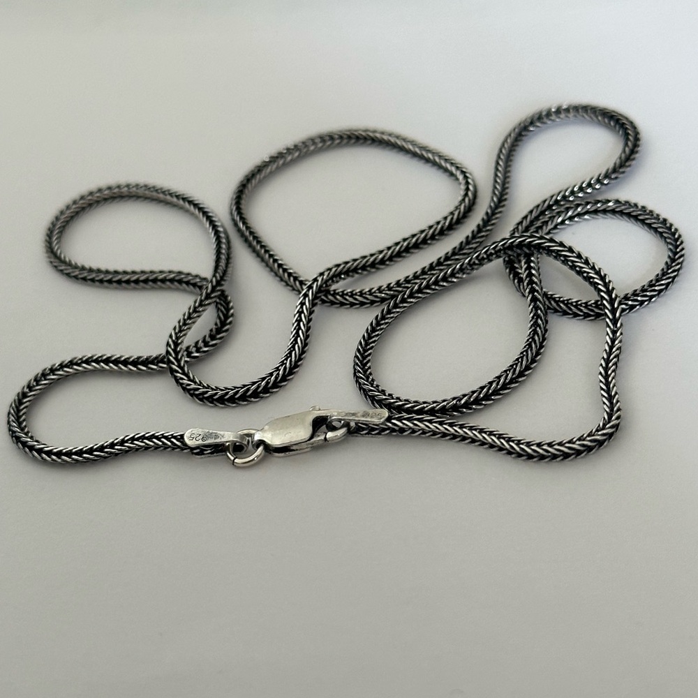Unisex 925 silver 19.5” chain necklace - Picture 7 of 10